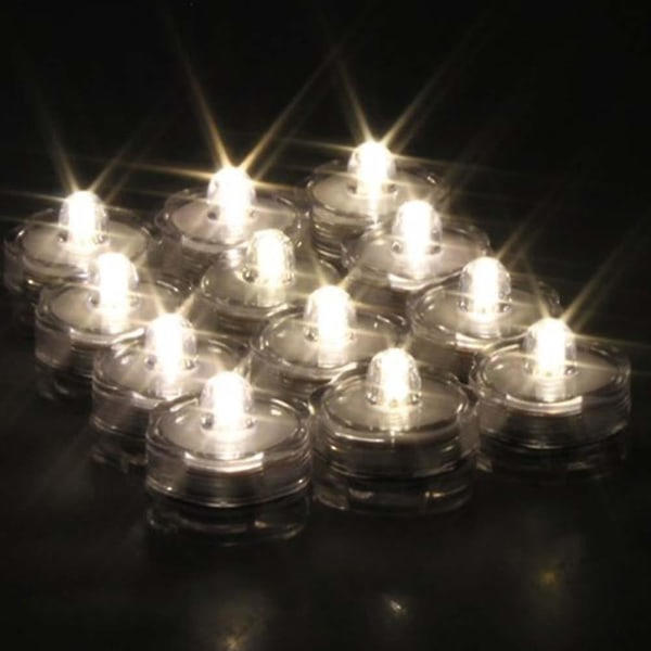 12x LED Vattentäta Nedsänkbara Tealights - Batteridrivna Unde