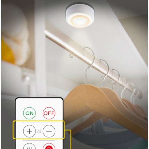 INF LED Spotlights Sæt – 6 stilfulde lamper med 2 praktiske fjernbetjeninger