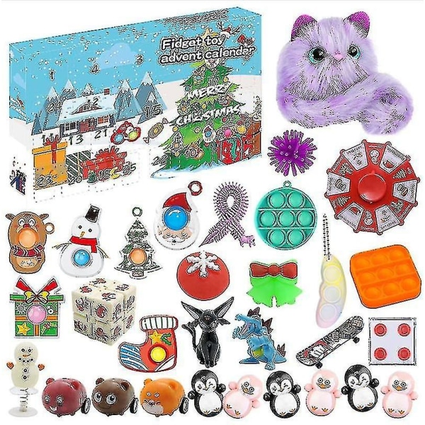 Jul adventskalender Present Fidget Toys Stress Relief Fidget Toy Blind Box Barn 5