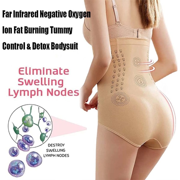 Unik Bodyshaper Magekontroll Body med Høy Midje Undertøy Skin 2XL skin