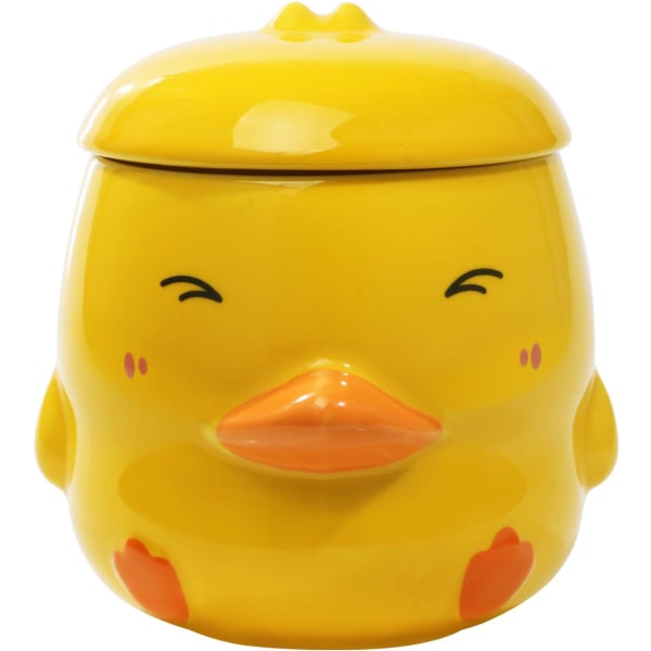 14oz Funny Duck Ceramic Coffee Mug for Women Tea Cup Cute Yellow