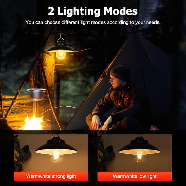 Oppladbar Retro Campinglanterne, 200 Lumen IPX4 Vanntett-FA-