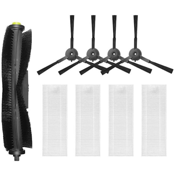 Rullbørstefilter Sidebørste Reservedeler for Qihoo 360 S10 X100 Max Robotstøvsuger