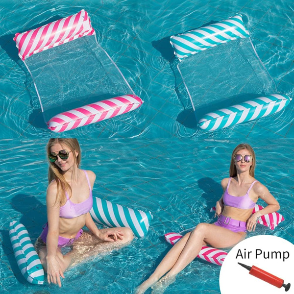 2 Pack Inflatable Pool Floats Adult Size with Manual Air Pump