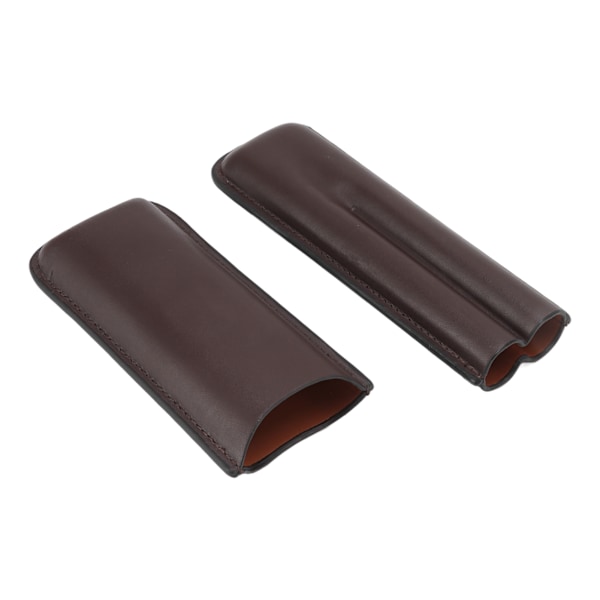 Etui i læder Bærbar cigarholder med 2 fingre til rejser