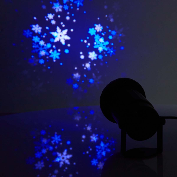 Nedis Dekorativt Lys | LED-projektor for snøflak | Hvite og blå iskrystaller | Innendørs eller Utendørs 466