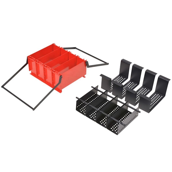 vidaXL Briketpresse i stål til papir 38x31x18 cm sort og rød red 9400