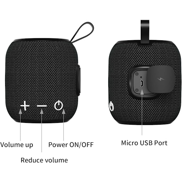 NOE Høytaler bluetooth bærbar vanntett musikkboks wi