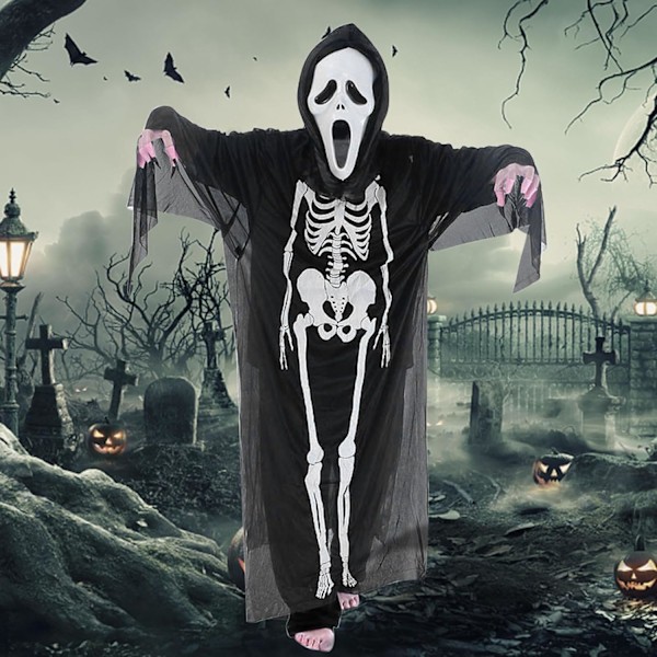 Lasten Halloween-luurankoasu, pelottava zombipuku Halloween-juhliin