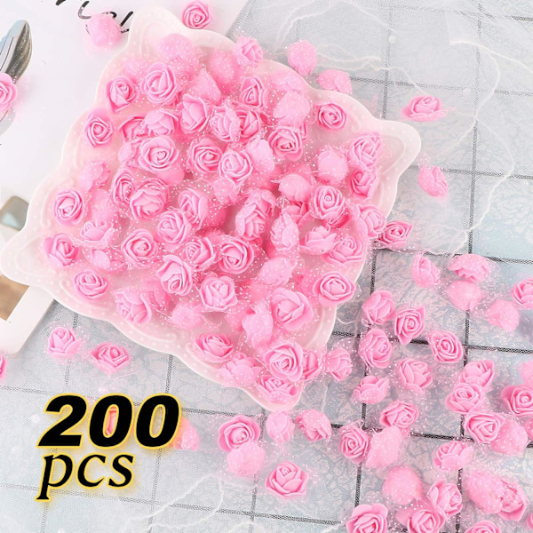 200st Konstgjorda Rose Flower Heads PE Foam Konstgjorda Blommor Ar