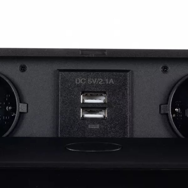Integroitu pistorasia USB:llä / Pöytäpistorasia - Kaksois 1740
