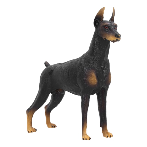 Svart Doberman Modell Leksaker Söta Simulering Djur Figur Barn Tidig Utbildning Leksak Svart