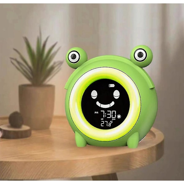 Frø-Vækkeur Smart Natlys Lille Frø Led Ur Usb Opladning Vækkeur