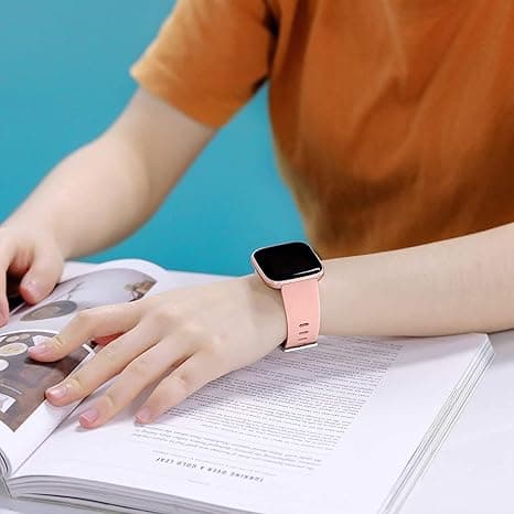 Stk. 23 mm bløde silikonebånd til Fitbit Versa 2 / Fitbit Versa / Fitbit Versa Lite klassiske justerbare sportsbånd (uden tracker) (stor)-FA-