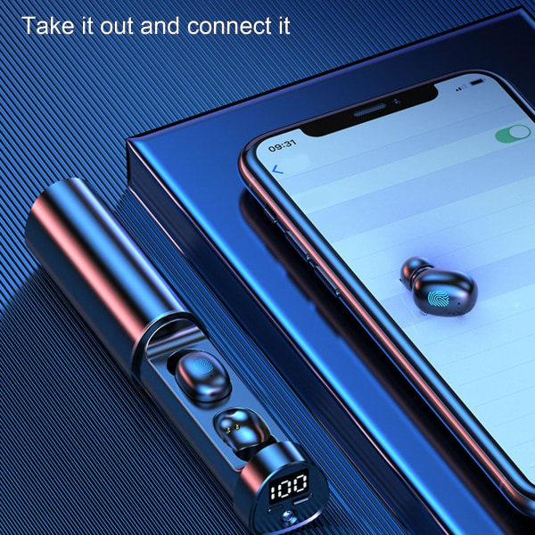 LED-näytölliset kuulokkeet Langattomat Bluetooth-kuulokkeet In-ear-kuulokkeet Vedenpitävät