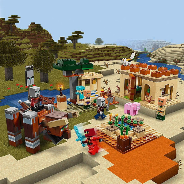 Sx1044 700st Illager Raid Village Set Minecraft Min Värld Serie