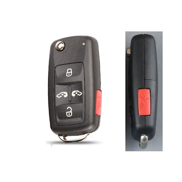 Nyckelskal för VW, Sharan, Tiguan, Golf, Sagitar, MK6 Polo, Touareg, Coque-utbyte, 4/5 knappar 4 -1 BOTTONS