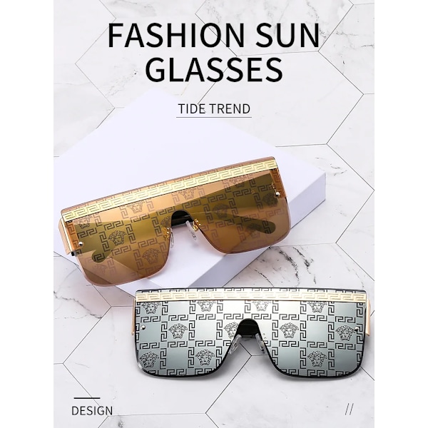 Märkes Solglasögon Ultra Lyx Solglasögon Dam Överdimensionerade Glasögon Herr UV400 Medusa Solglasögon 2024 Nya Designprodukter