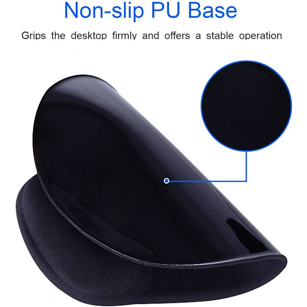 Musmatta, 2-pack ergonomisk musmatta med bekvämt gelhandledsstöd, bas för att enkelt lindra skrivsmärta, hållbar och lätt att rengöra