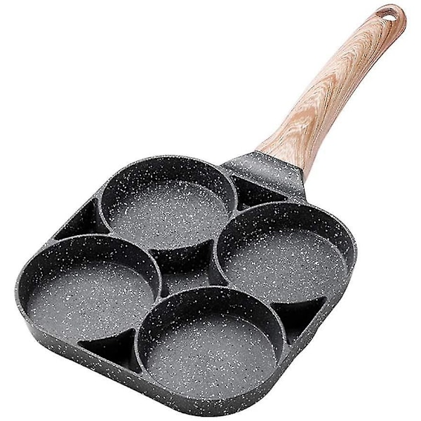Äggpanna med 4 runda hål i aluminium