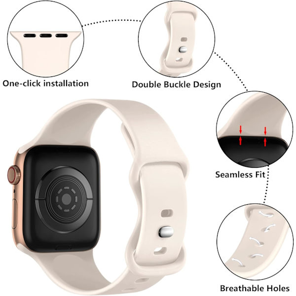 Silikone Rem til Apple Watch 42 44mm