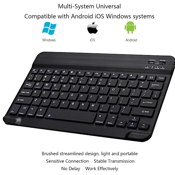 Ultratunt Bluetooth-tangentbord Bärbart Mini Trådlöst Tangentbord