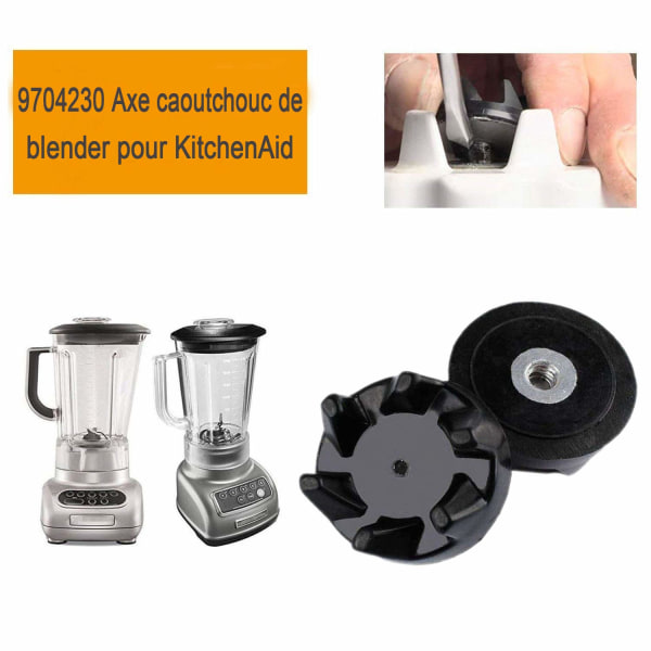 Pakke med 2 gummiblenderkoblinger, kobling kompatibel med blender KSB5W