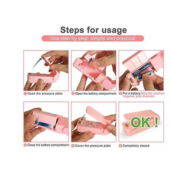 Mini varmepose emballage forsegler bærbar plastpose clip forsegler maskine mad opbevaring forsegling snack forsegler køkken gadgets white