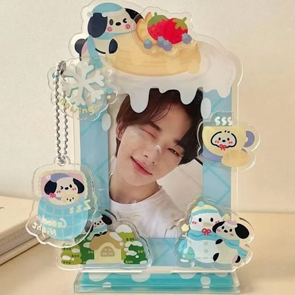 INS Kpop Fotocardholder 3 tommer Akryl Foto Ram Idol Foto Display Stativ Foto Unik Design Kort Beskyttende Etui 포토카드 액자 B6