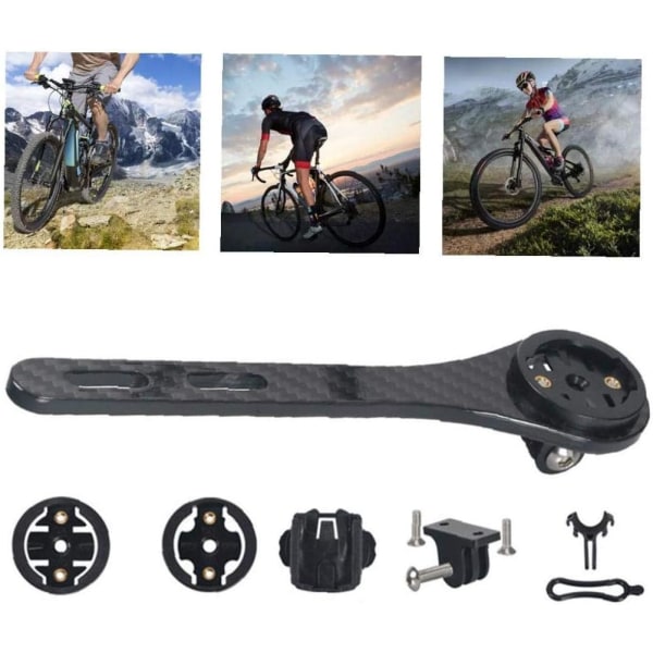 Computer Cykel Styr Carbon Fiber Montering Speedometer Håndtag Holder