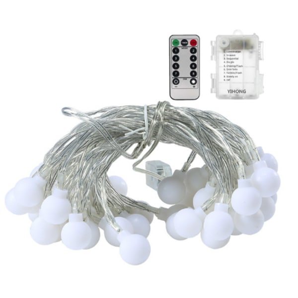 Ljusslinga, 6M 40 LED-ljusslinga, 8 lägen IP65 Vattentät