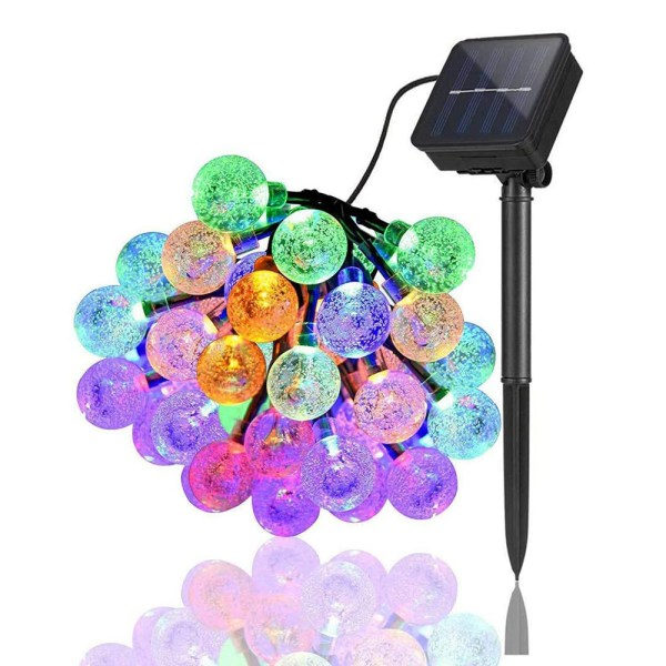 LED Solar Bubble Ball String Lights, Udendørs Vandtæt Have L