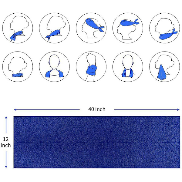 Køle Håndklæde 4-pak Instant Relief Mikrofiber Køle Håndklæder