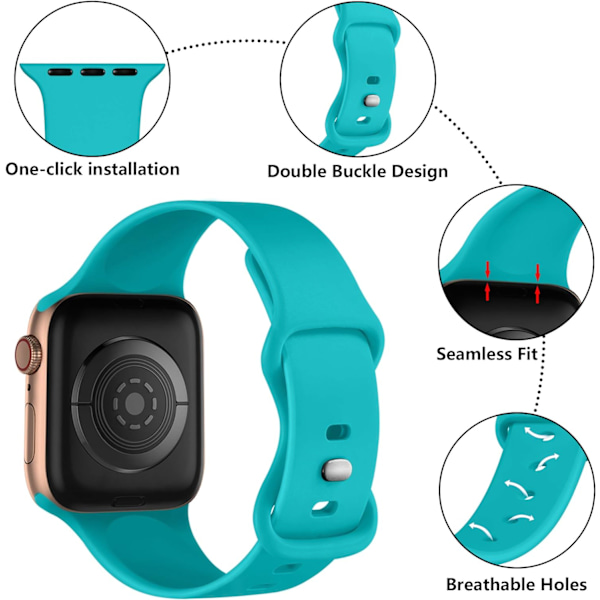 Silikone Rem til Apple Watch 42 45mm