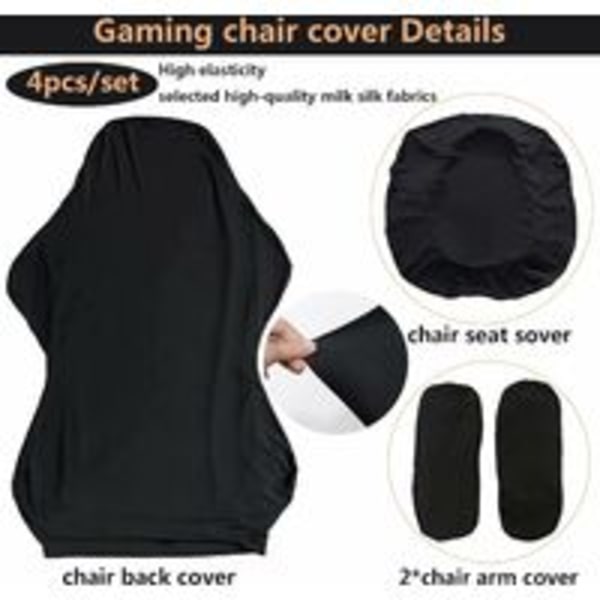 Gamingstolsskydd - Skydd 4 delar/ Set Gamingstolsskydd med armstödsöverdrag/stolsryggskydd/ cover, cover
