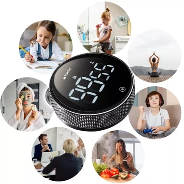 Digital Timer med Magnet & LCD-display - Kökstimer 96