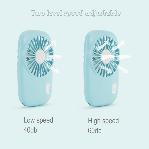 Mini-fläkt, kraftfull liten personlig bärbar fläkt med hastighet