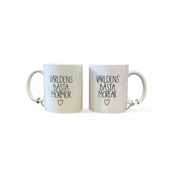Krus Verdens bedste Morfar / Mormor Hvid White Morfar