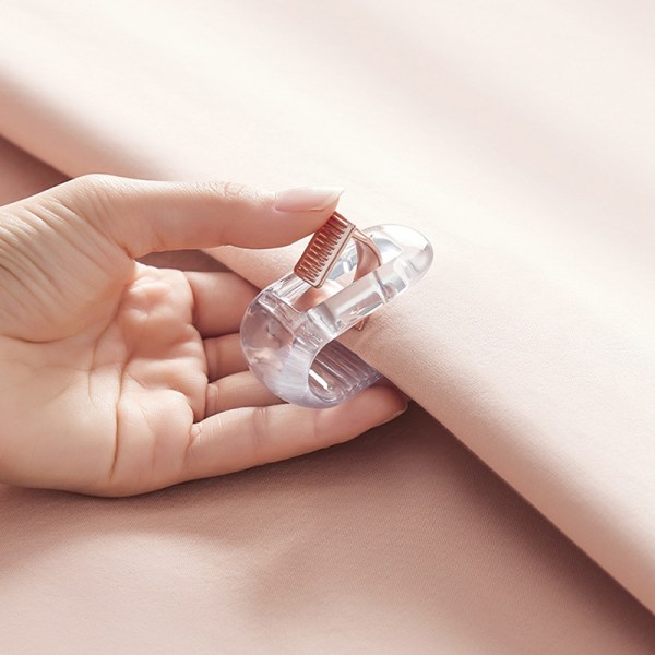 6 stk Soverom Lakenklips Dynetrekkholder Sklisikker Dynetrekk Klips Transparent