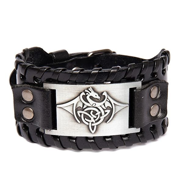 Viking Armbånd Bred Armbånd SVART HAMMER HAMMER Sort Hammer-Hammer Black