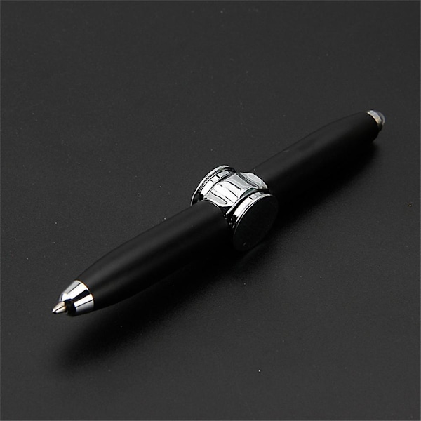 LED-penna Fidget Spinner Penna Stress Relief Leksak LED Snurrande Kulspetspenna Flerfärgad