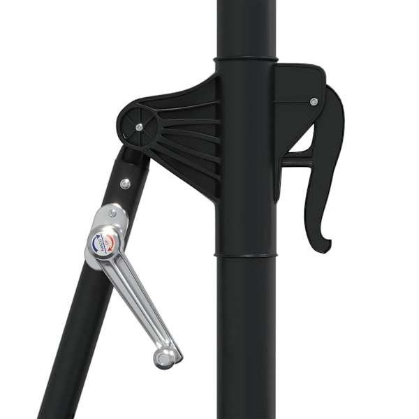 vidaXL Væghængt Parasol med Metalstang 300 cm Sort black 9750