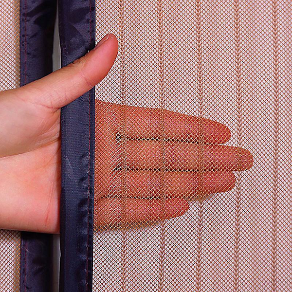 Myggnät för fönster, självinstallerat kardborreband, självhäftande myggnät för fönster, hushållsmyggnät 80*100cm (brunt, ej öppningsbart)