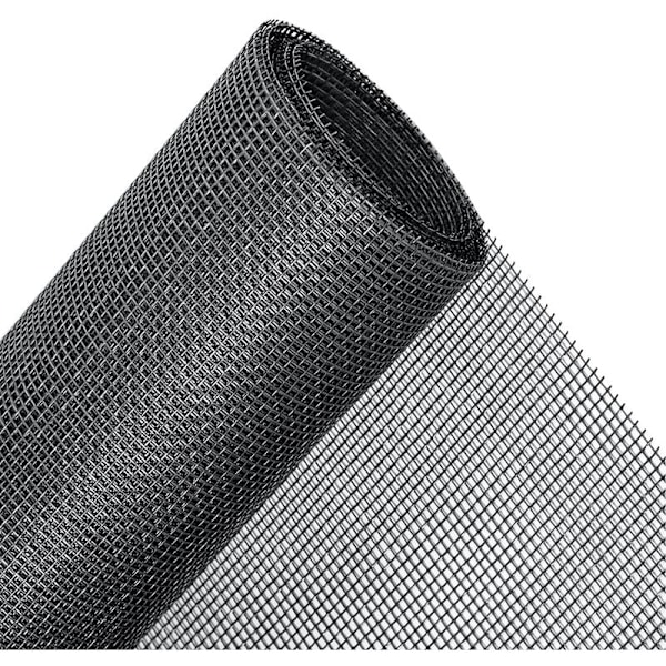 Husdyrsresistent Vindue Skærm, Usynligt Glasfiber Myggenet - Sort - 1,5 x 4 Meter - Denuotop
