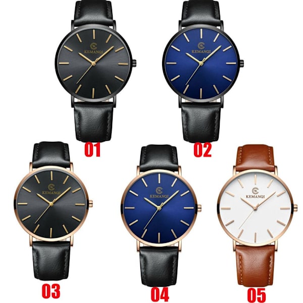 Kvartsur Armbandsur i äkta läder