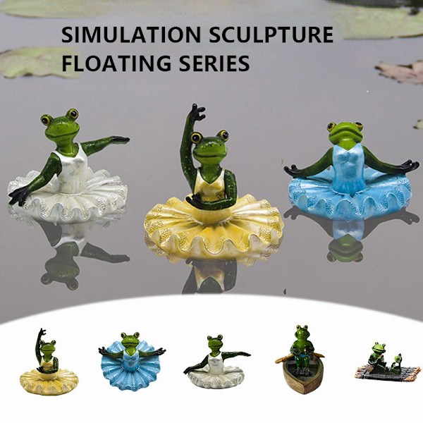 Harts Flytende Frosk Ornament Dyr Statue Frosk C