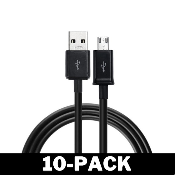 PS4 Sony Playstation 4 Opladningskabel til håndkontrol 1.8M Sort 10-Pack