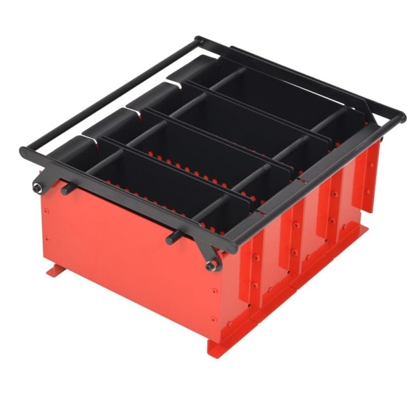 vidaXL Briketpresse i stål til papir 38x31x18 cm sort og rød red 9400