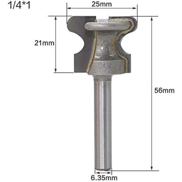 Fingertræk Bits, 1 stk. Slidsfræser Cutter Bor Træbearbejdning