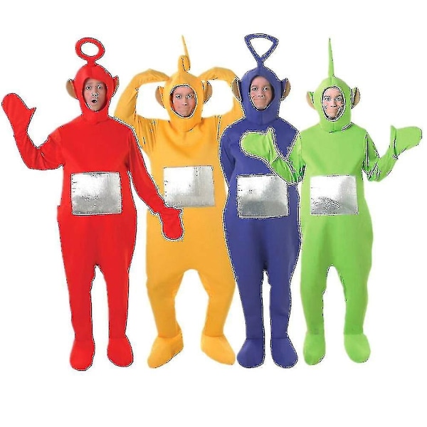 4 Väriä Teletubbies Rooli Aikuisten Hauska Puku W-Täydellinen Punainen xxl red